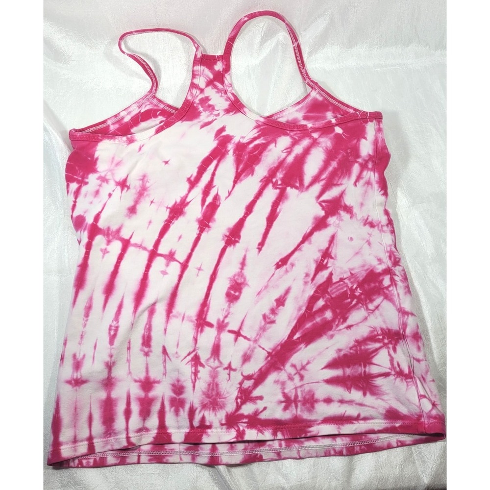 VS YOGA Women's Racerback Cropped Tank Top - Pink Tie Dye - Medium - Picture 3 of 3